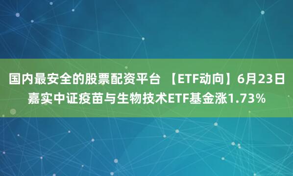 国内最安全的股票配资平台 【ETF动向】6月23日嘉实中证疫苗与生物技术ETF基金涨1.73%